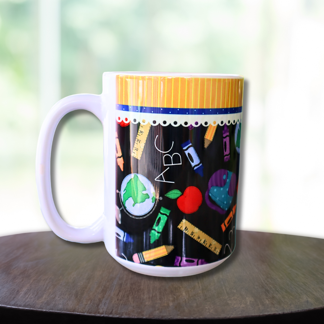 15oz School Supples Coffee Mug