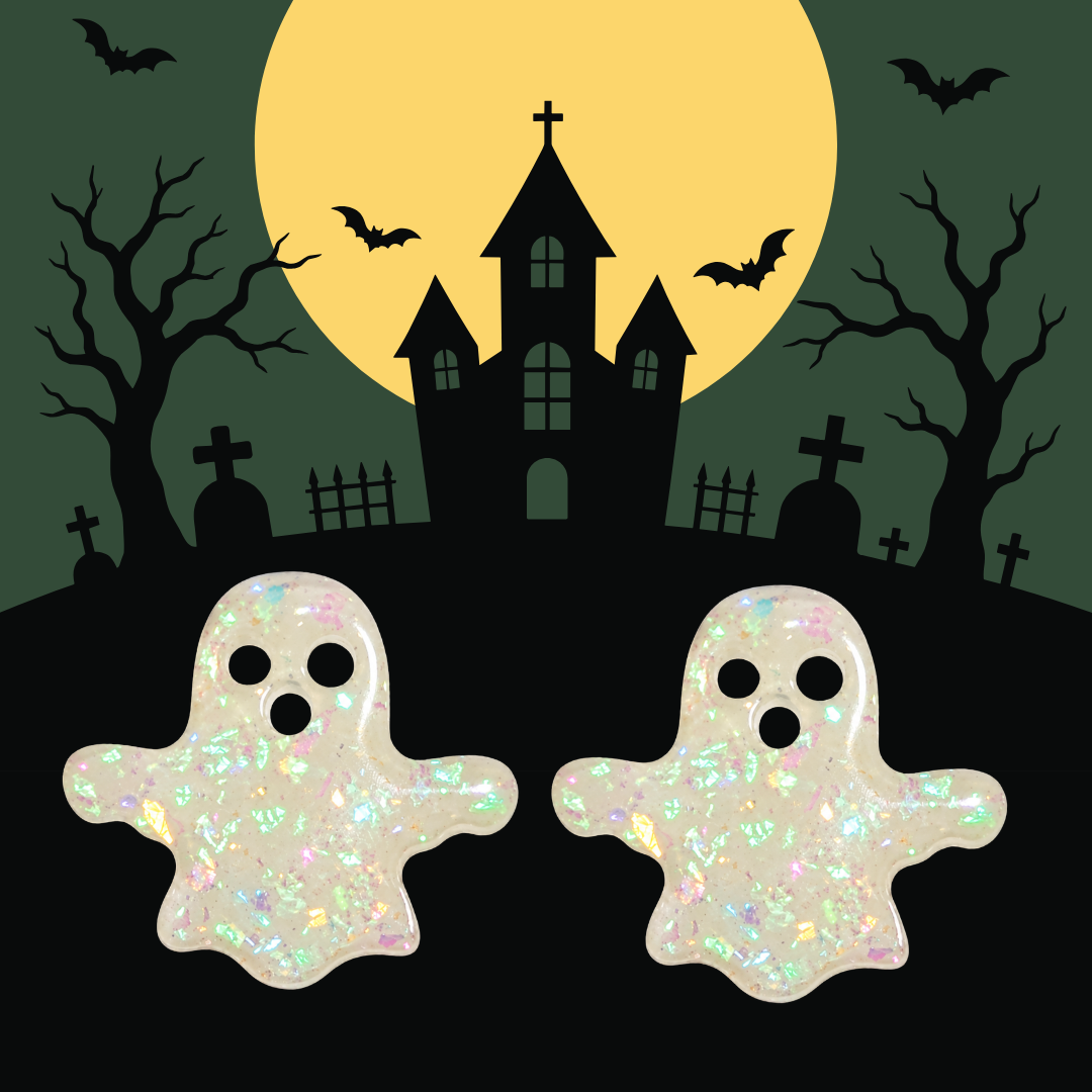Opal Apparition (Ghost Stud Earrings)