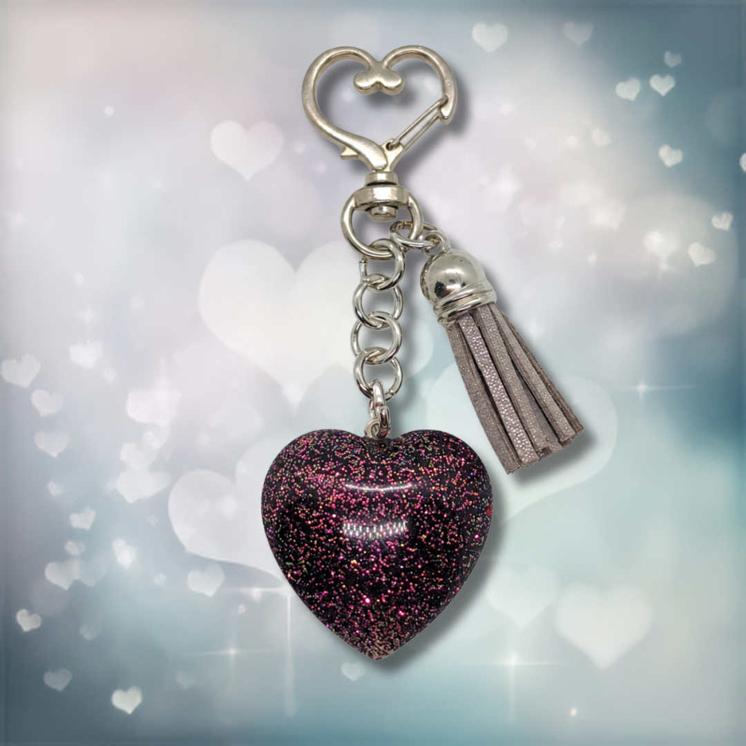 Starry-Eyed (Small Heart Keychain)