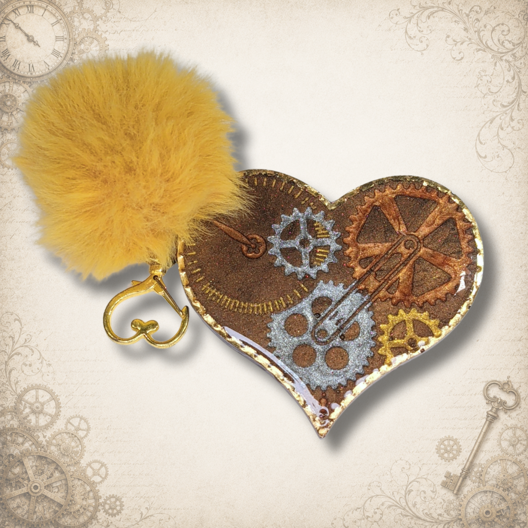 Tinker's Treasure Steampunk Heart Keychain