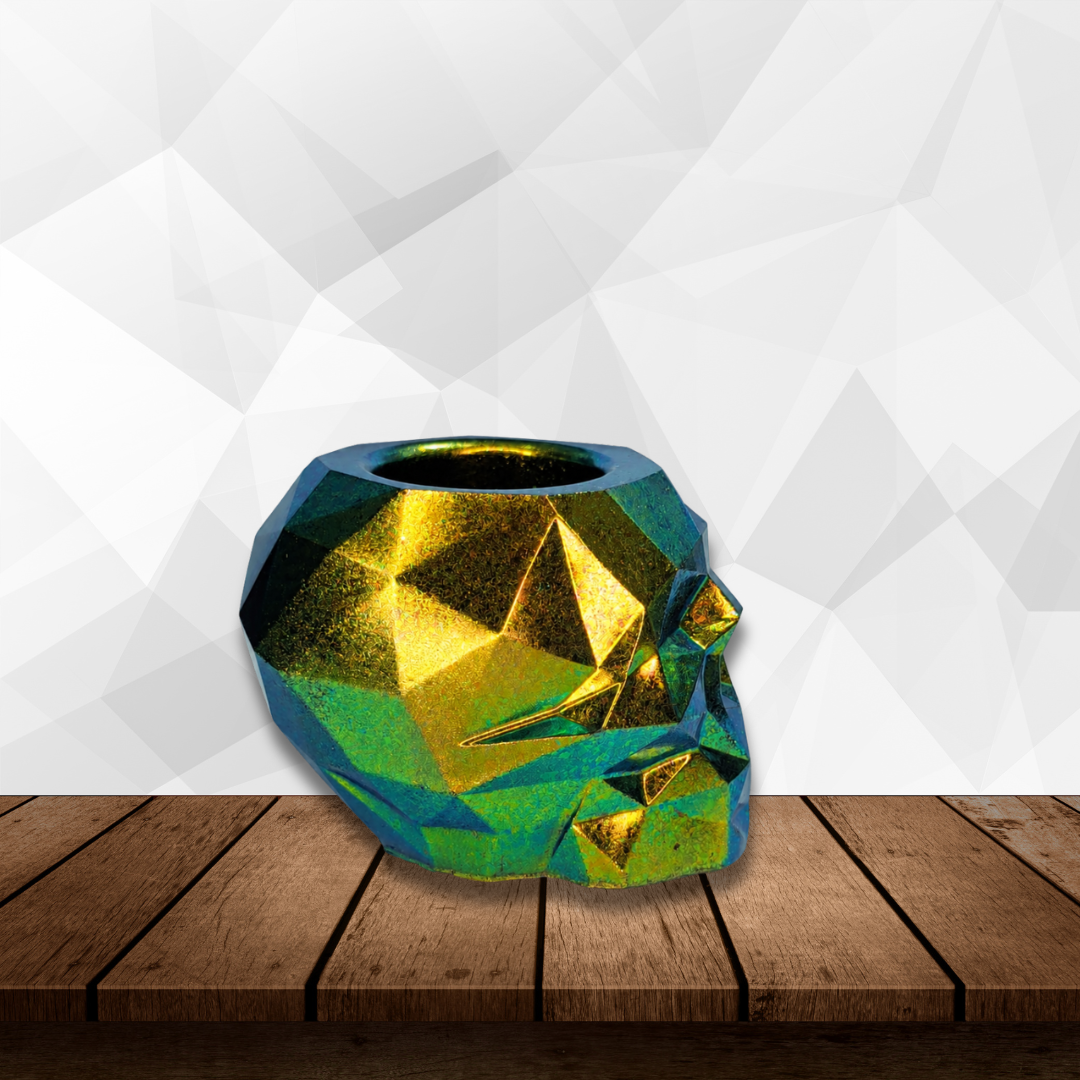 Jeweled Scarab Skull Dish