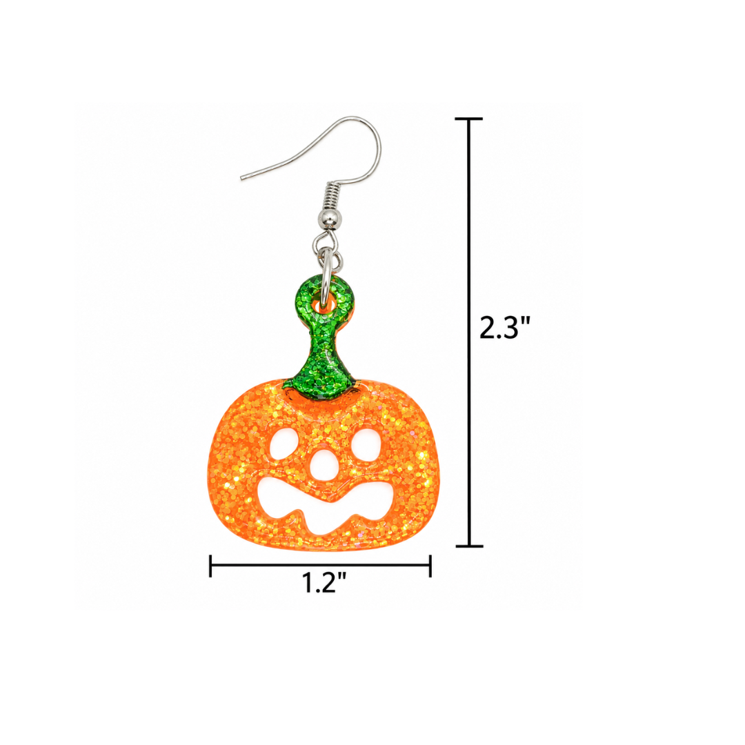 Carved Cutie (Jack-O-Lantern Earrings)