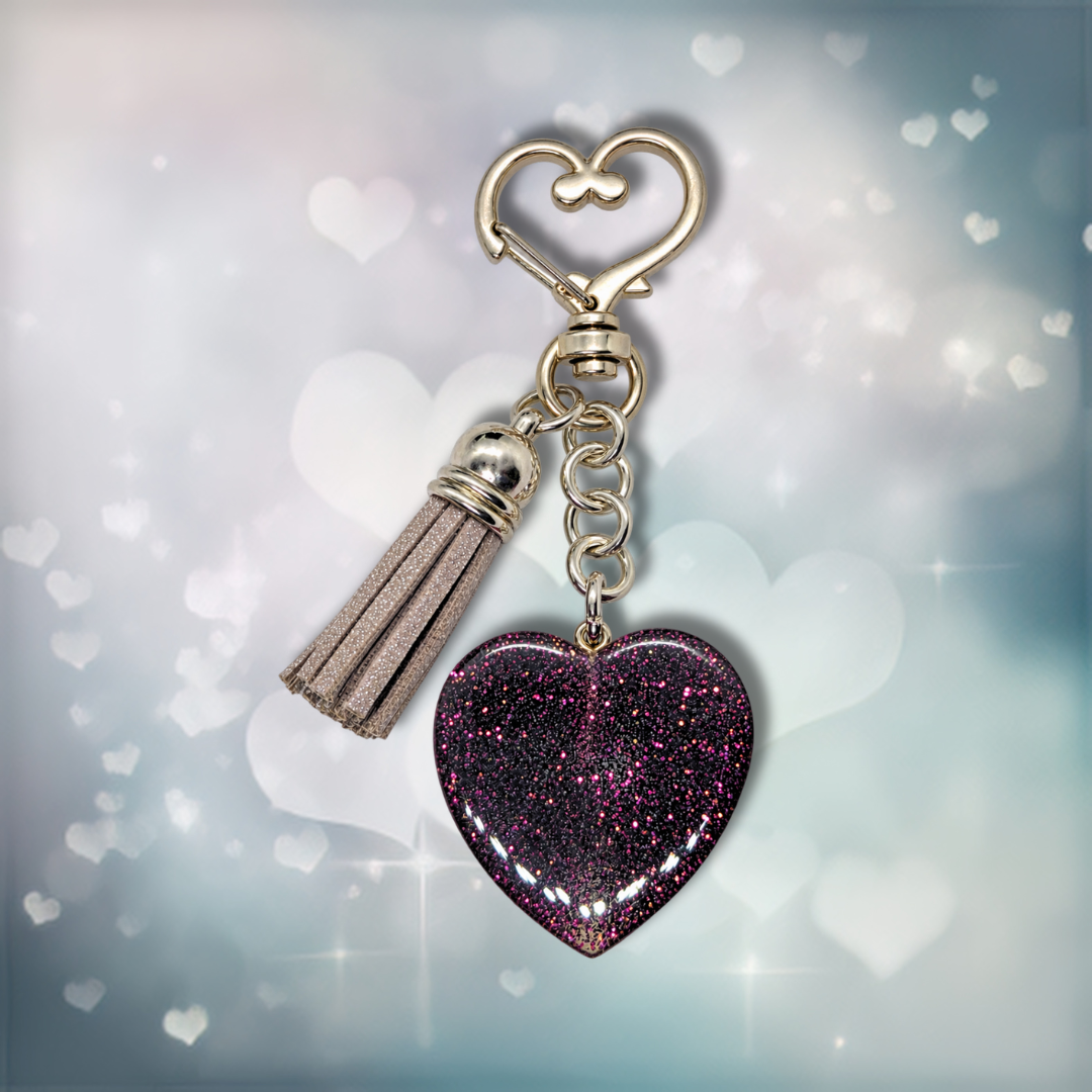 Starry-Eyed (Small Heart Keychain)
