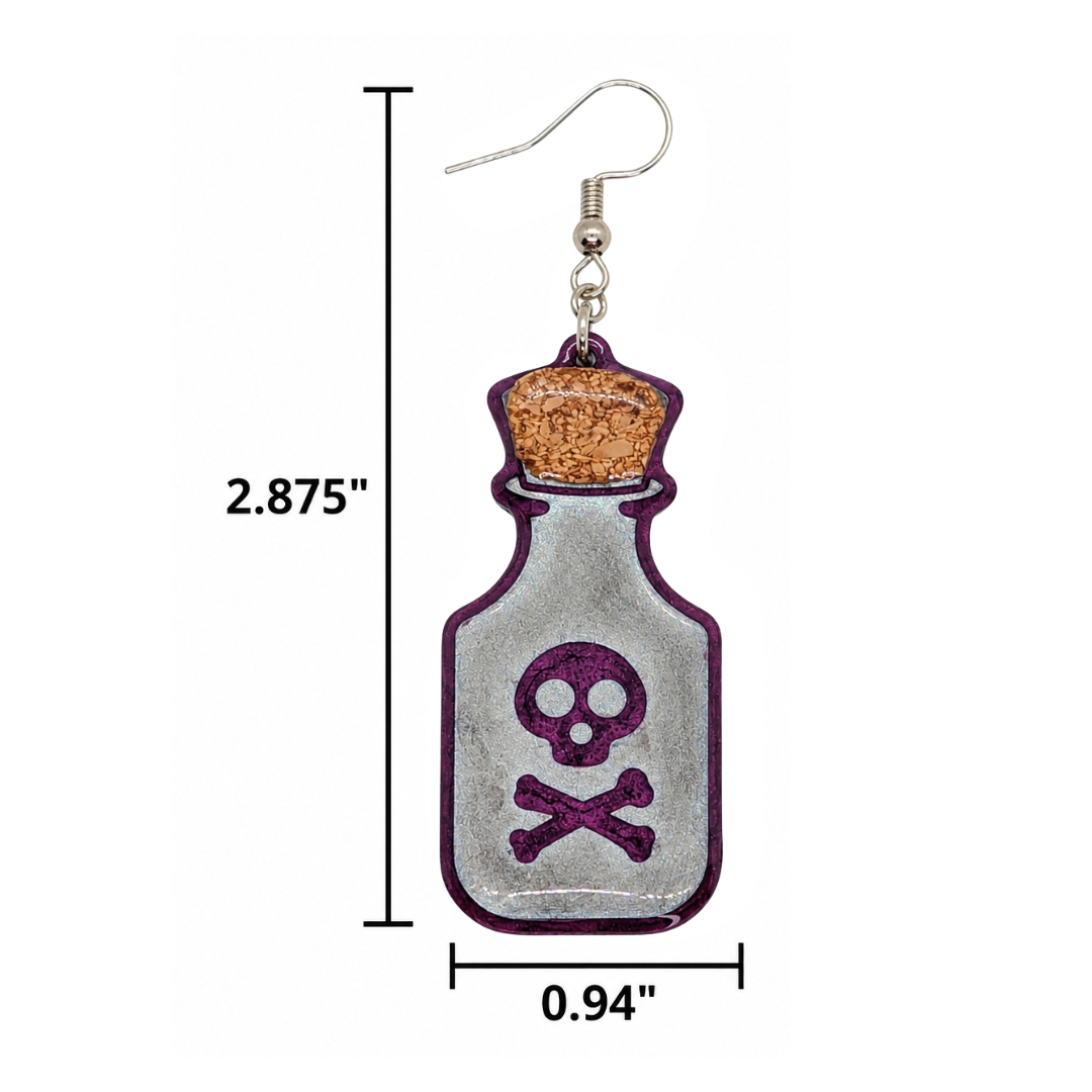Dying for a Drink (Potion Bottle Earrings)