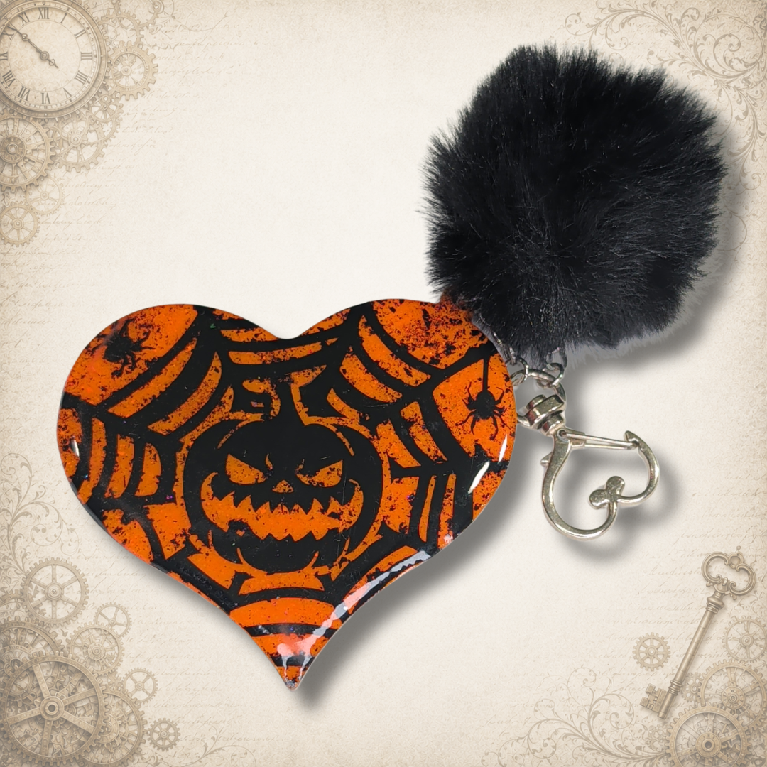 Jack's Timepiece Steampunk Heart Keychain