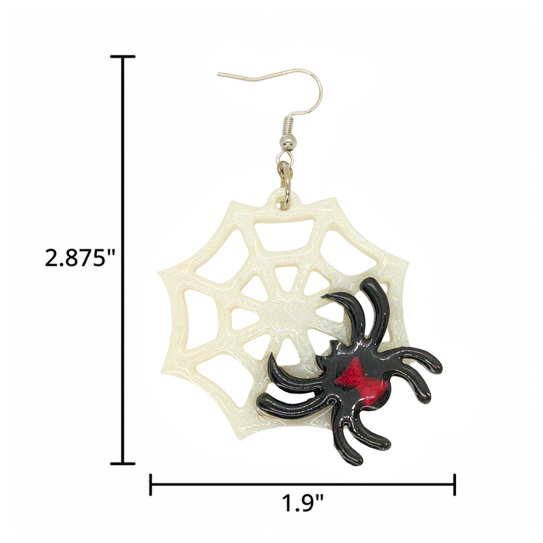 Fatal Attraction (Spider and Web Earrings)