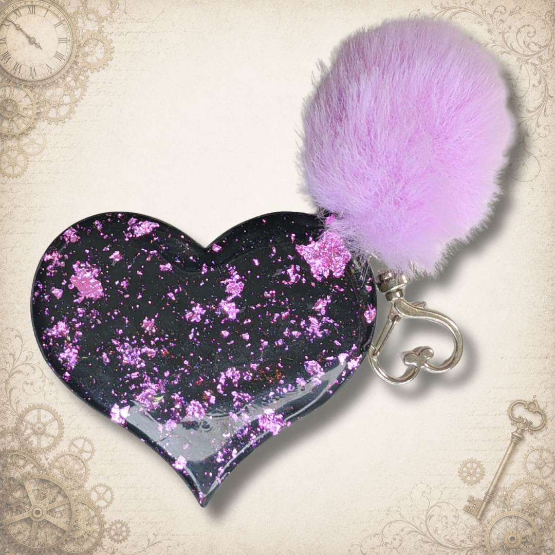 Winding Whimsy Steampunk Heart Keychain