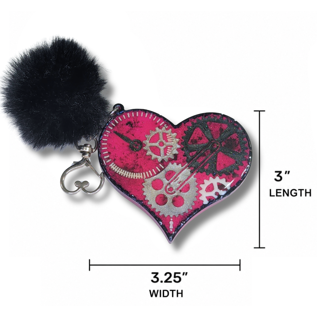 Tick-Tock Temptation Steampunk Heart Keychain