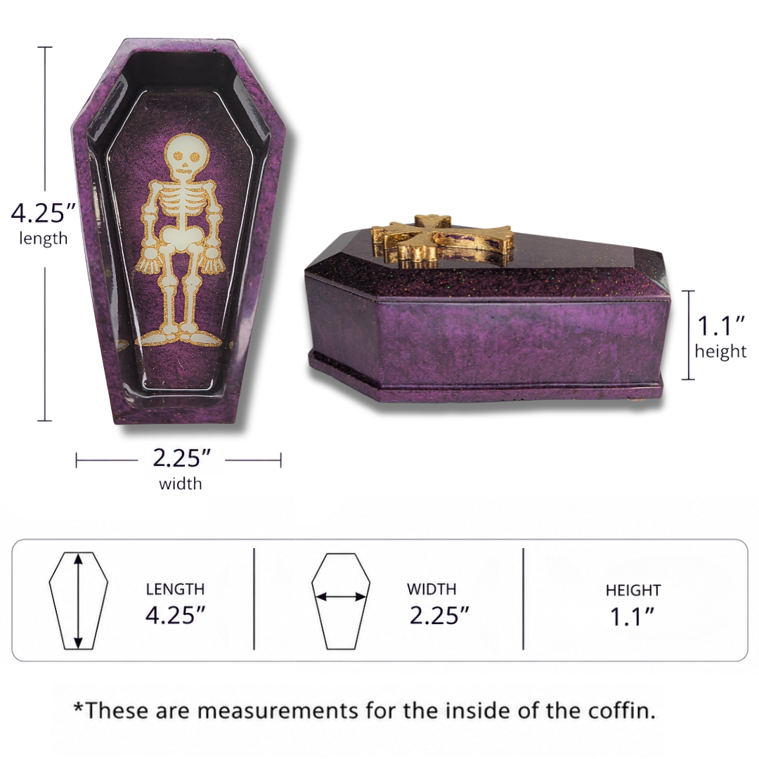 Amethyst Mourning Coffin Box