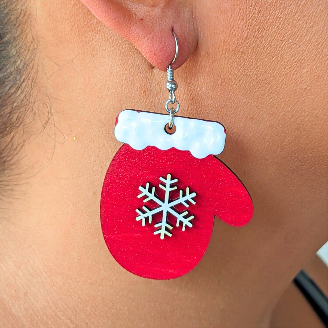 Cozy Christmas Mitten Earrings