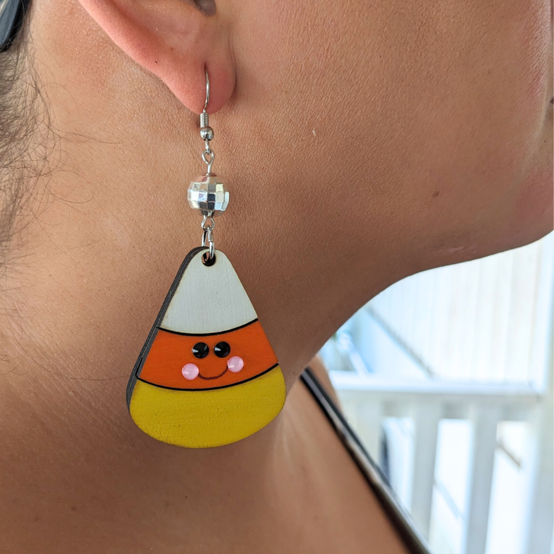 Hey Boo! Traditional Candy Corn Earrings