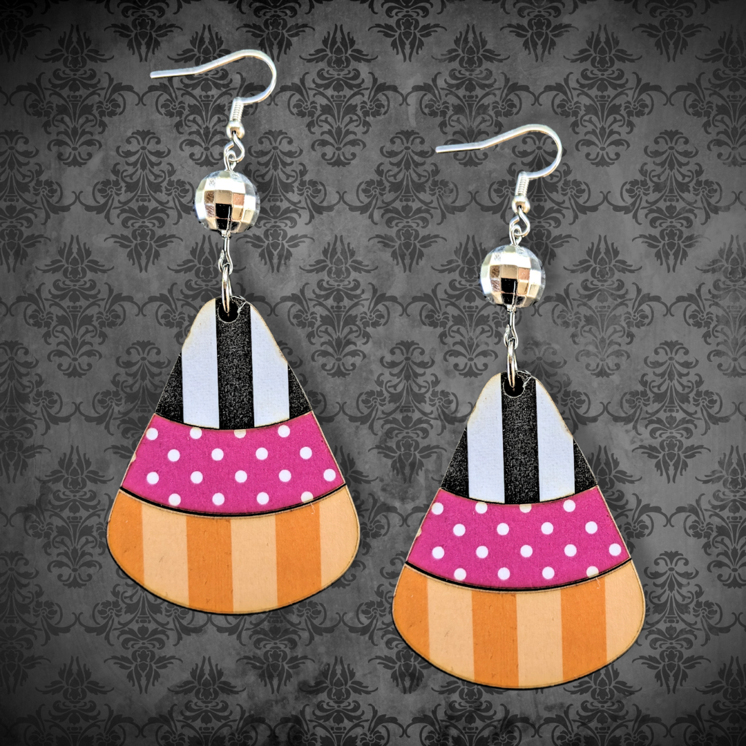 Hey Boo! Colorful Candy Corn Earrings