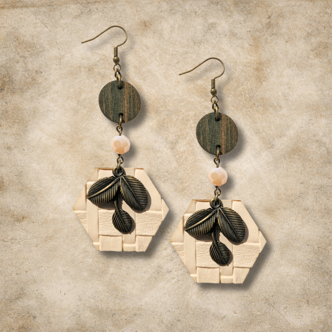 Ivory Thicket Earrings (Autumn Woods)