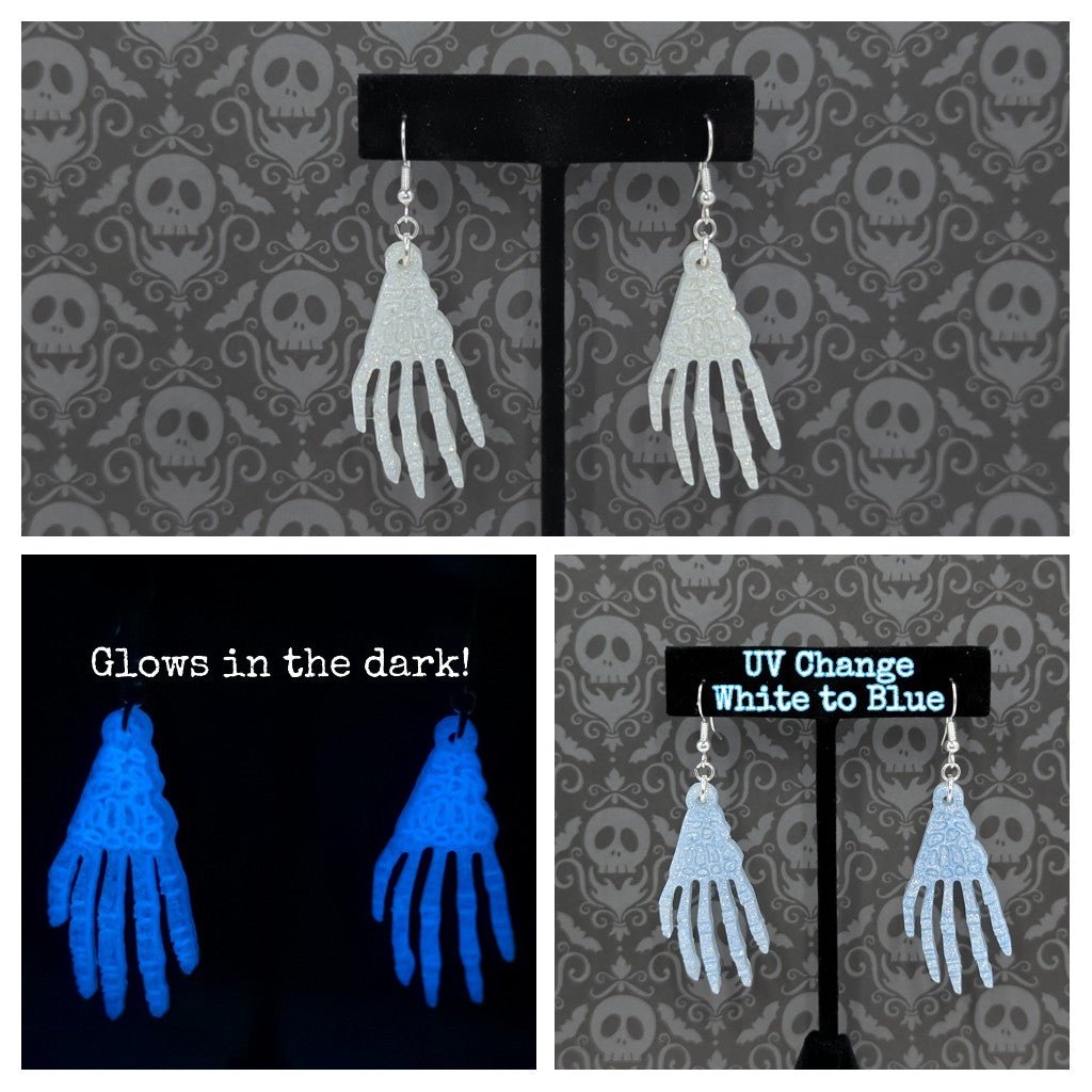 Skeleton Hand Resin Earrings
