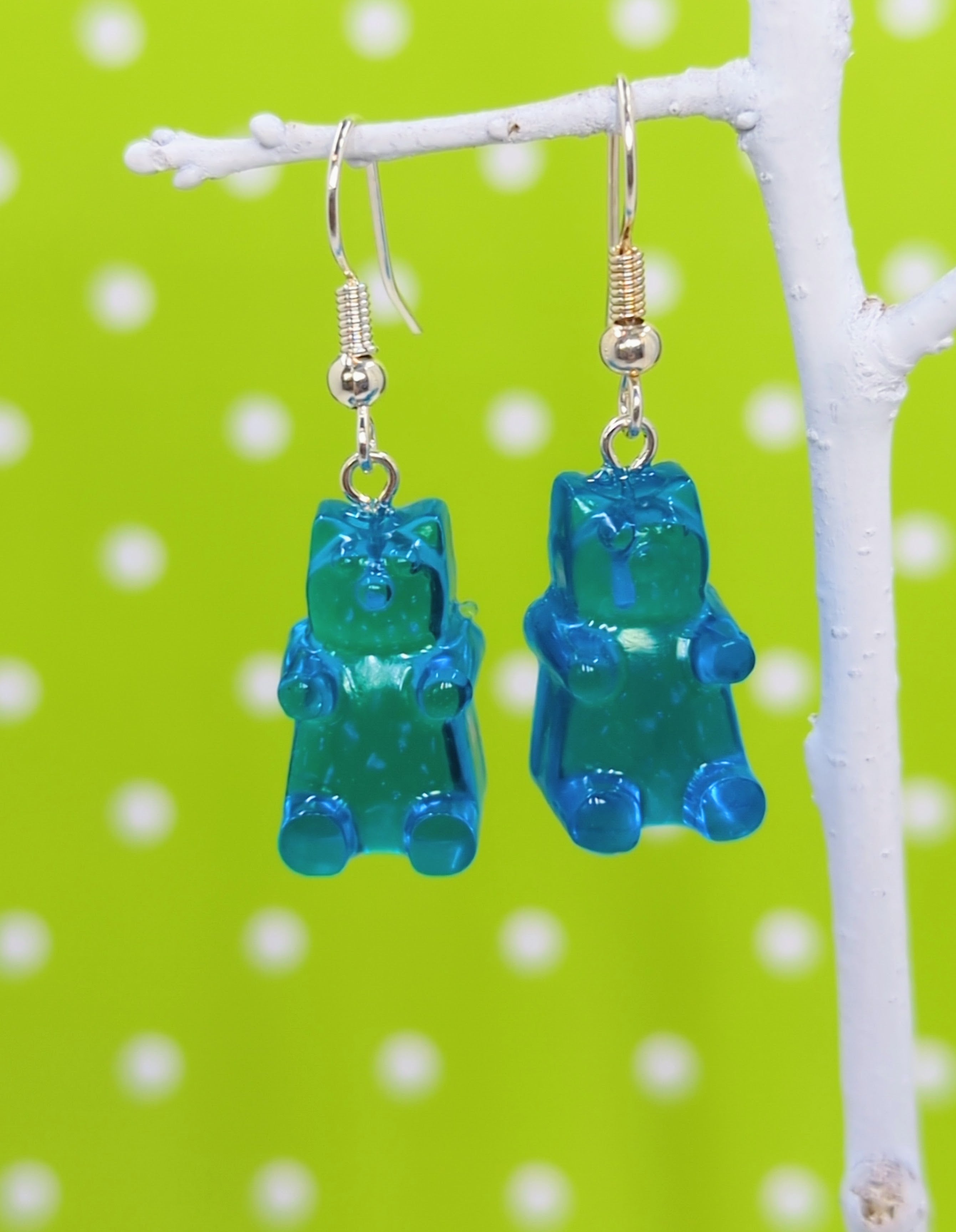Gummy Bear Dangle Resin Earrings
