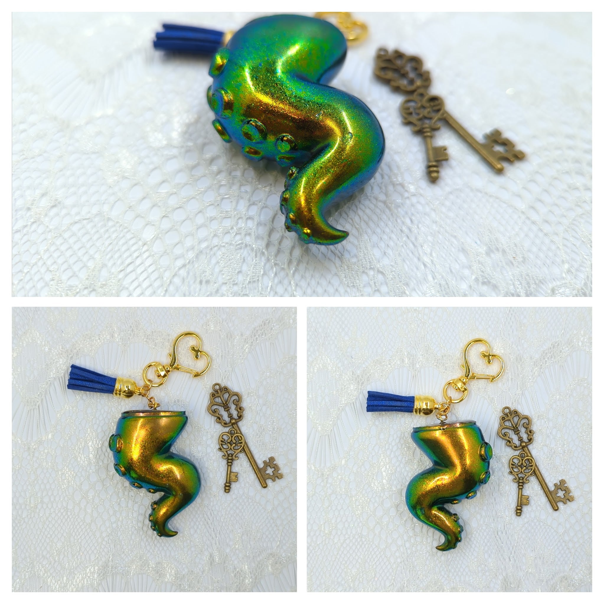 Tentacle Resin Keychain