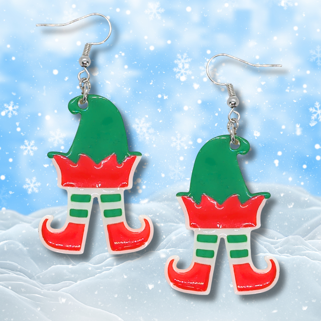 Tinsel Toes (Elf Feet Earrings)