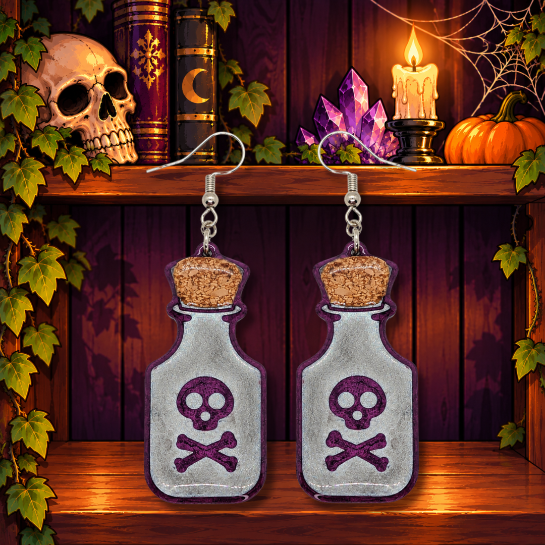 Dying for a Drink (Potion Bottle Earrings)