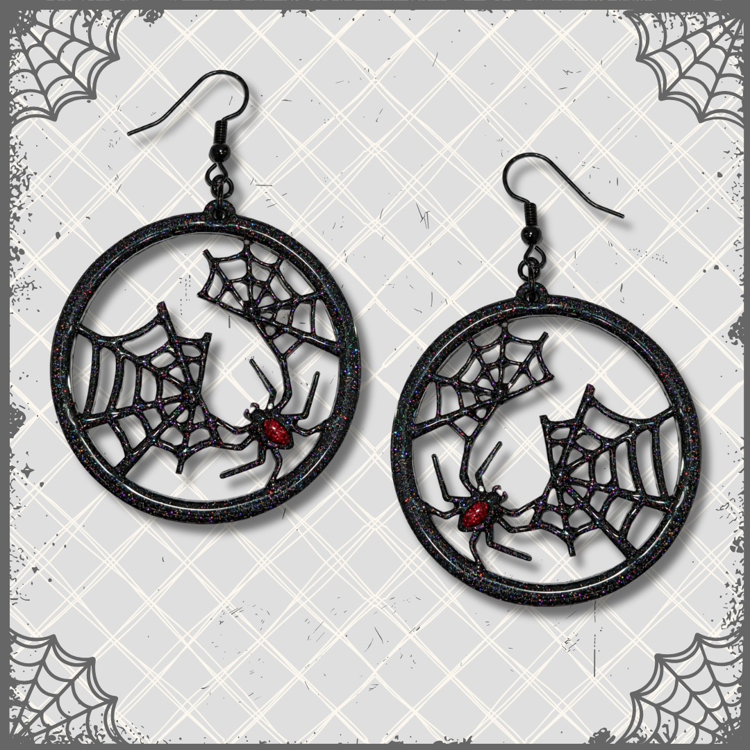 Web of Deceit (Spider Web Earrings)