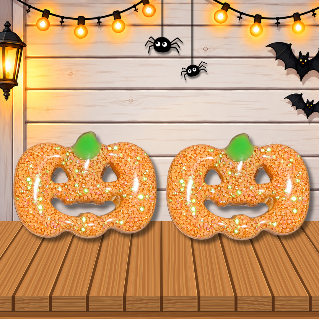 Sugar-Dusted Jack (Jack-O-Lantern Stud Earrings) (Copy)