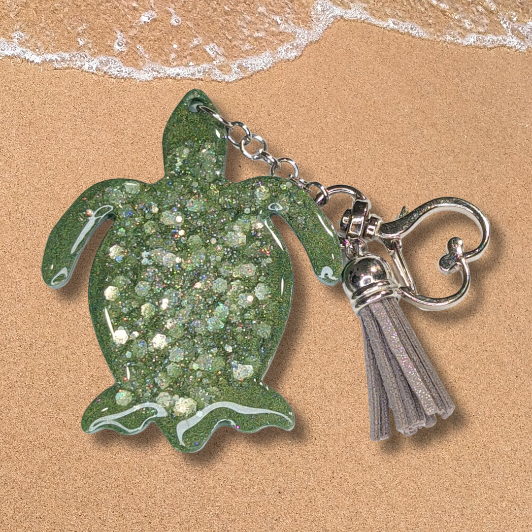 Seagrass Sparkle (Turtle Keychain)