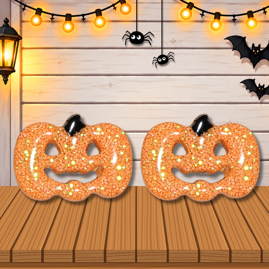 The Candy Culprit (Jack-O-Lantern Stud Earrings)