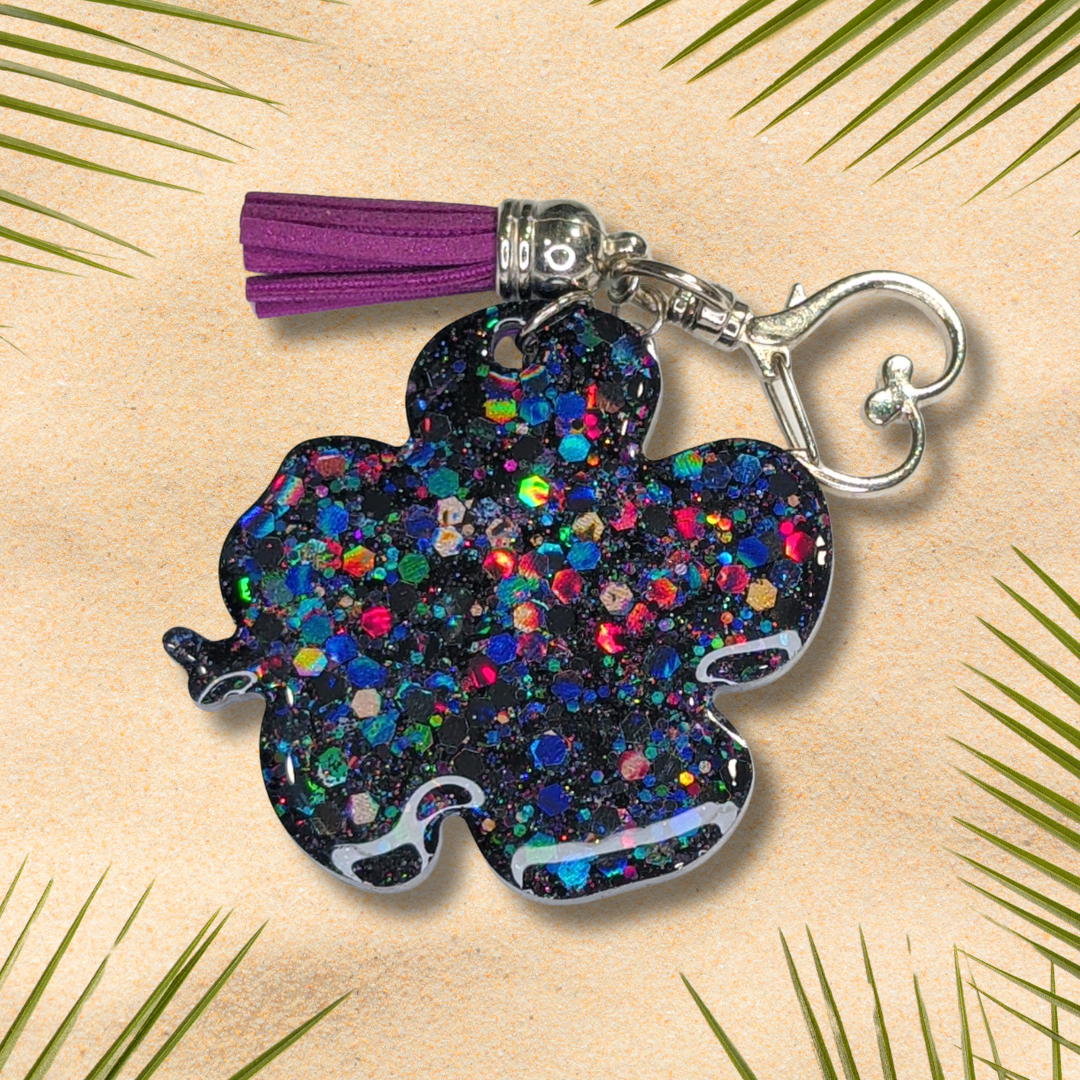 Island After Dark (Hibiscus Keychain)