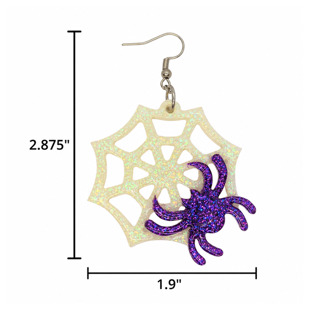 Tangled Spell (Spider and Web Earrings)