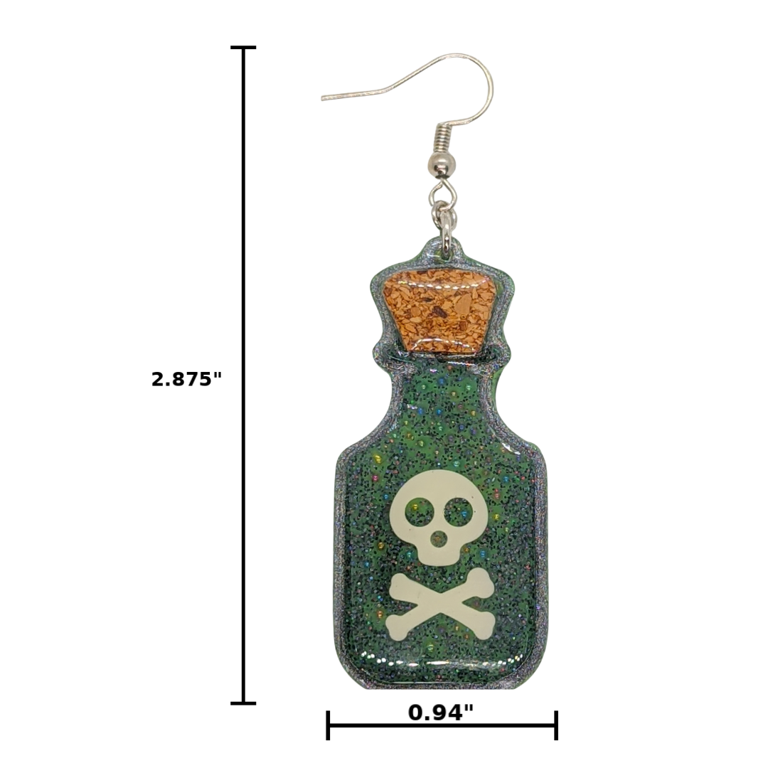 Toxic Tonic (Potion Bottle Earrings)