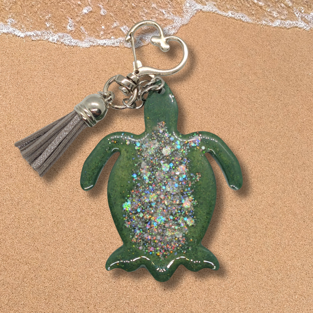Seagrass Sparkle (Turtle Keychain)