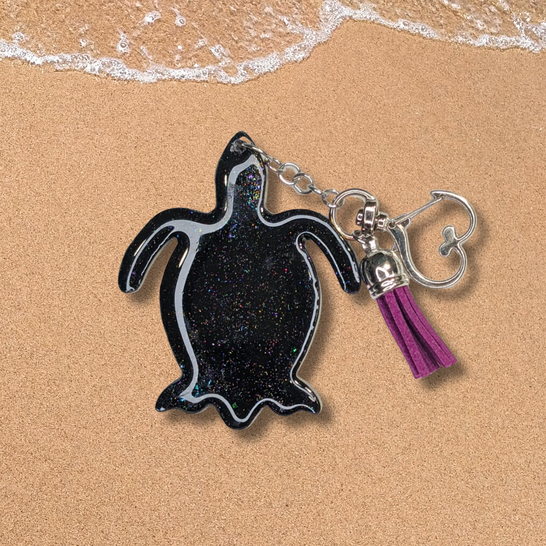 Cosmic Confetti Cove (Small Turtle Keychain)