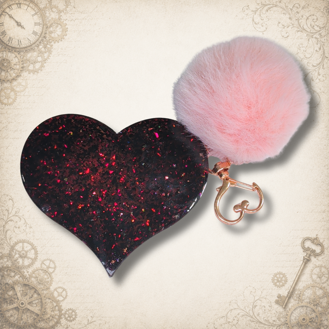 Petals & Pendulums Steampunk Heart Keychain
