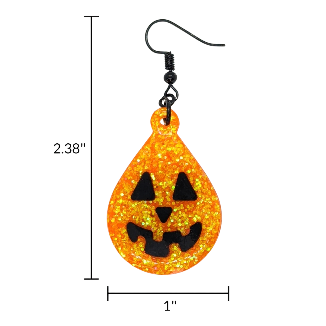 Trickster Treat (Carved Pumpkin Earrings)