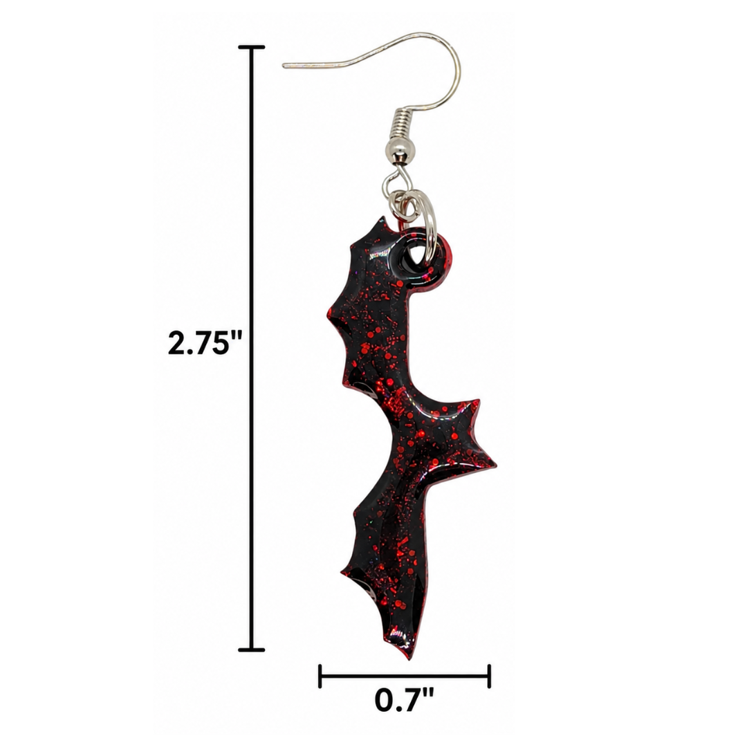 Scarlet Shadows (Bat Earrings)