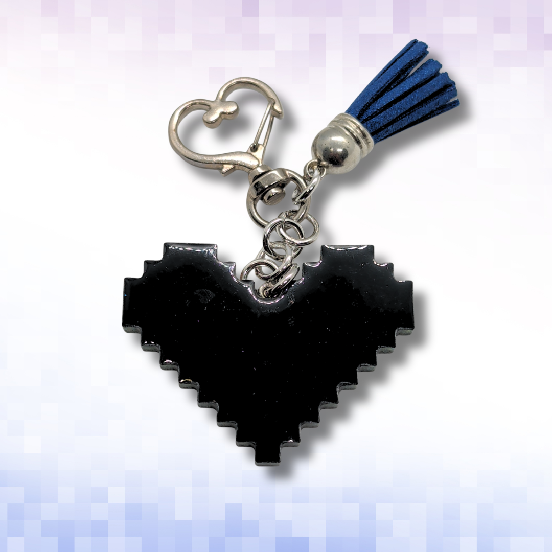 Love Loading... (Pixel Heart Keychain)