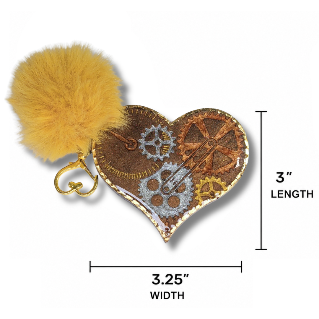 Tinker's Treasure Steampunk Heart Keychain
