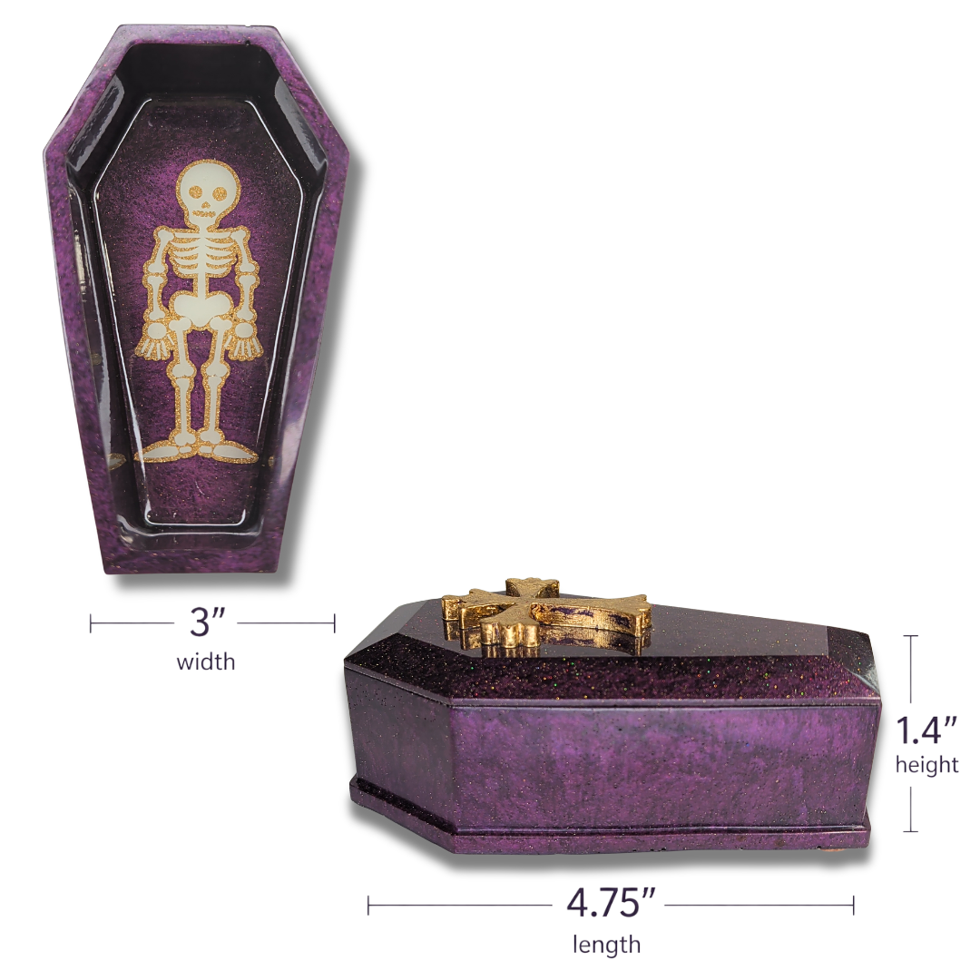 Amethyst Mourning Coffin Box