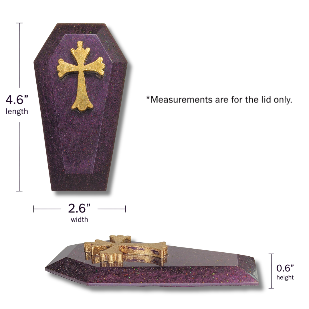 Amethyst Mourning Coffin Box