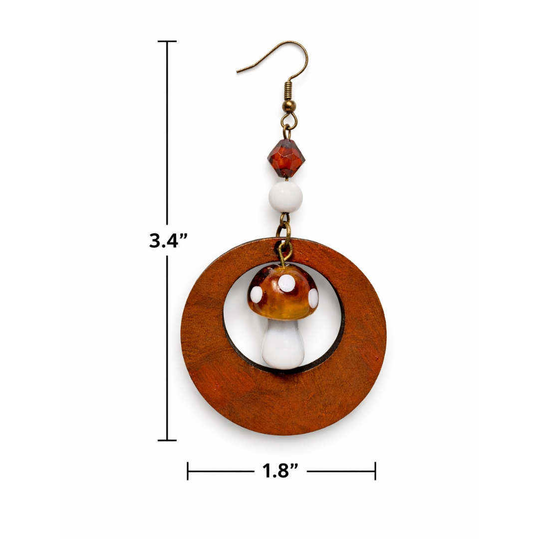 Autumn Woods Rust Orange Hoop Earrings