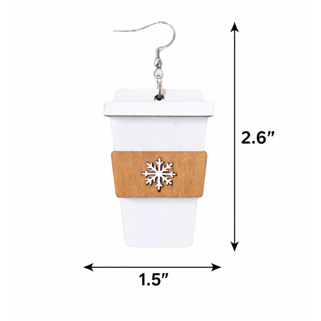 Snow Day Latte Earrings (Cozy Christmas)